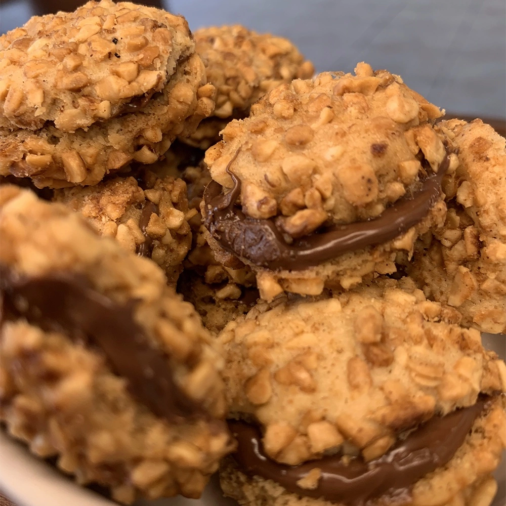 Receita de Biscoitos Amanteigados Recheados de Nutella