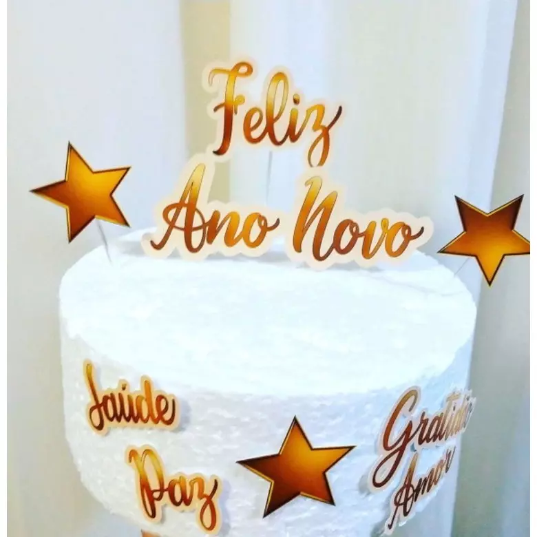 bolo de ano novo decorado