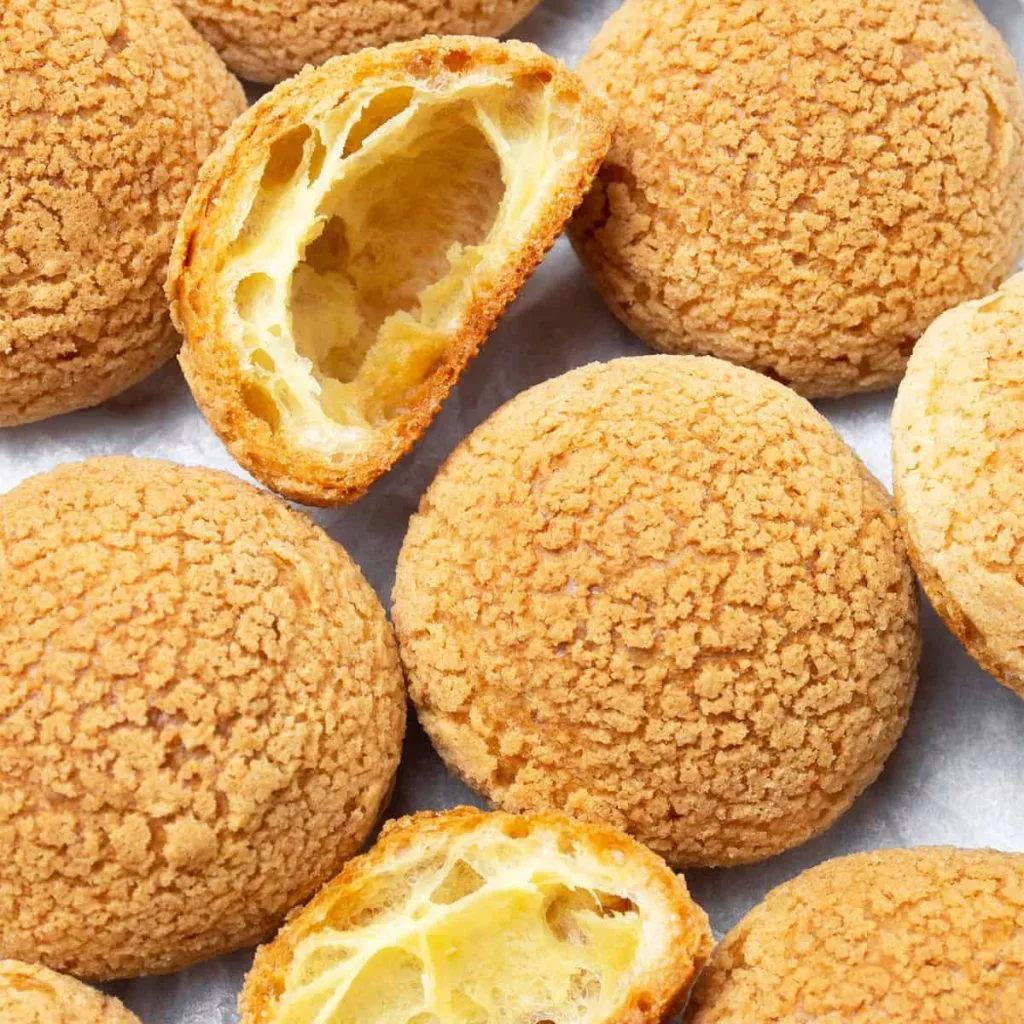 craquelin para pâte à choux