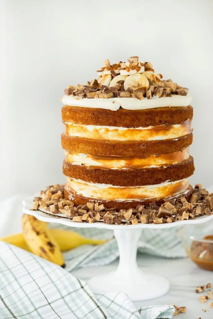 naked cake banoffee