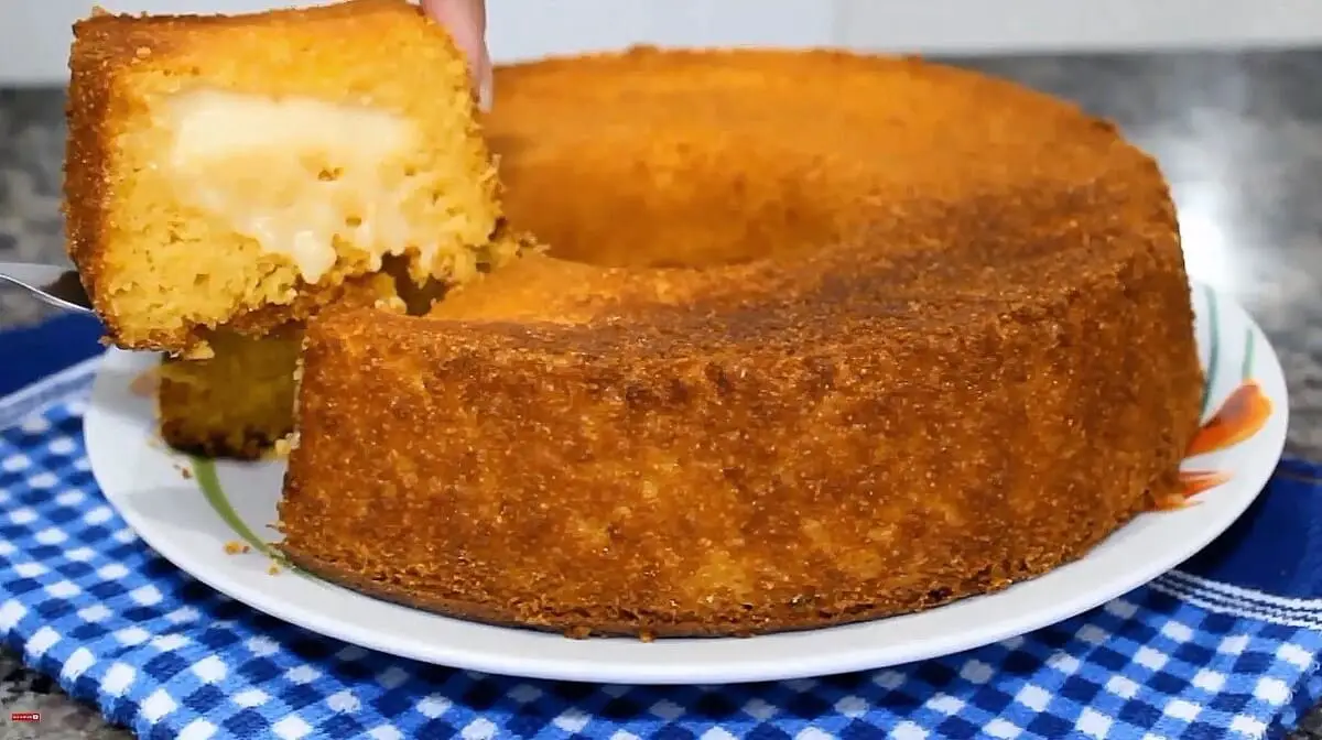 bolo de milho fofinho da vovó super rápido