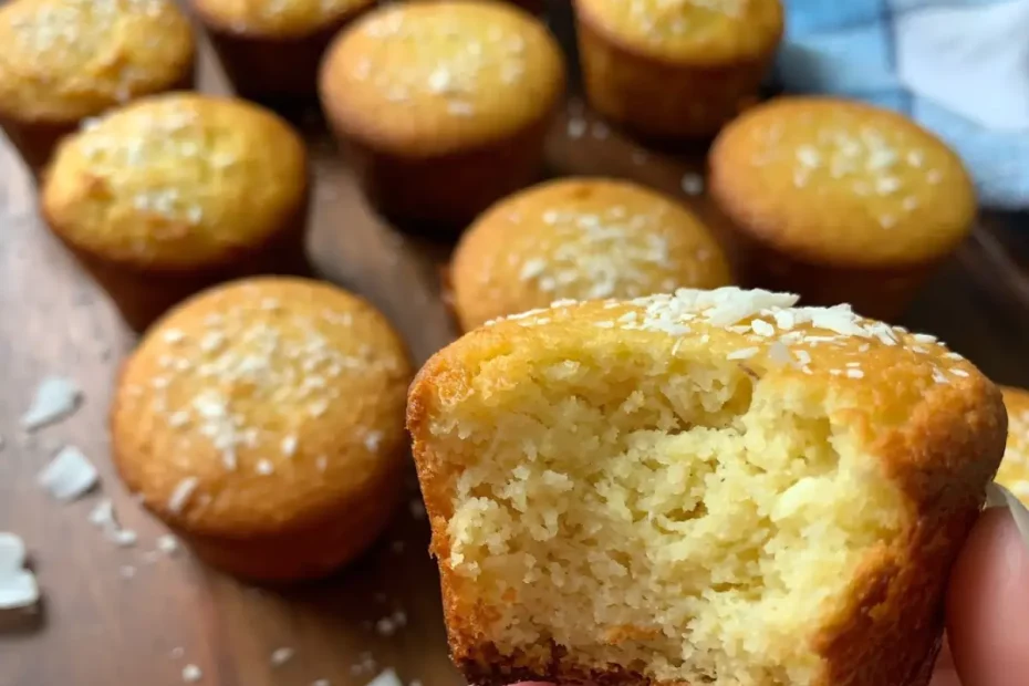 Muffins de coco e laranja low carb.