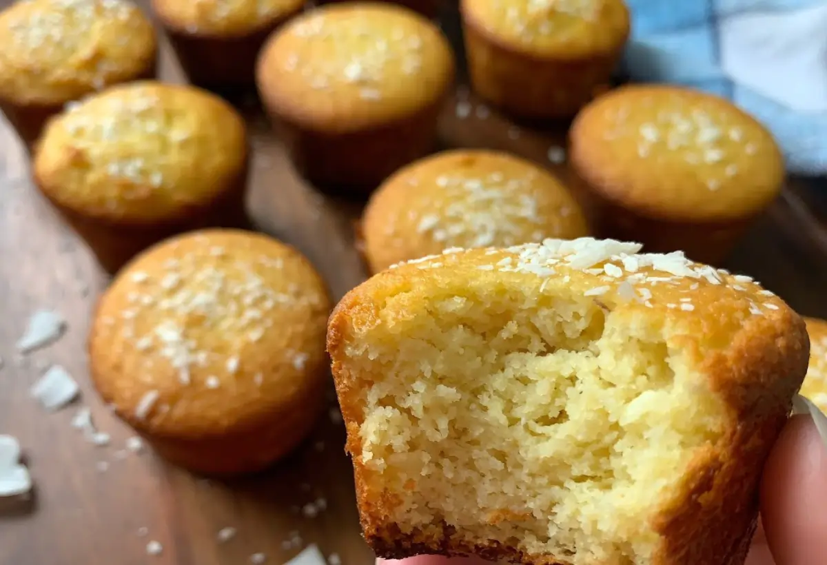 Muffins de coco e laranja low carb.