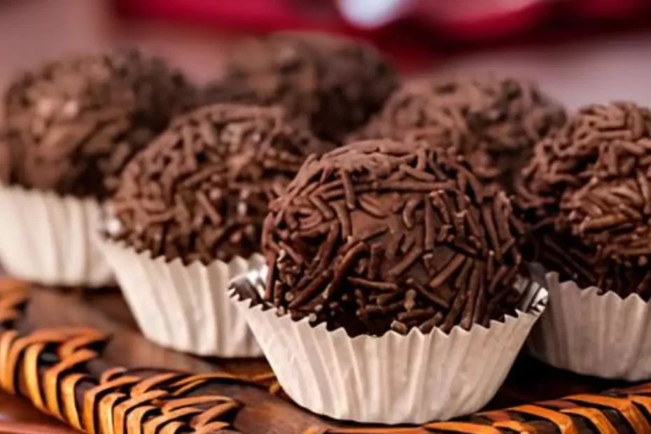 Vários brigadeiros de cacau fit prontos para serem servidos.