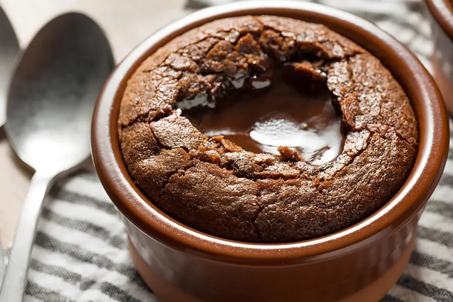 Uma caneca com Petit Gateau Fit de Micro-ondas .