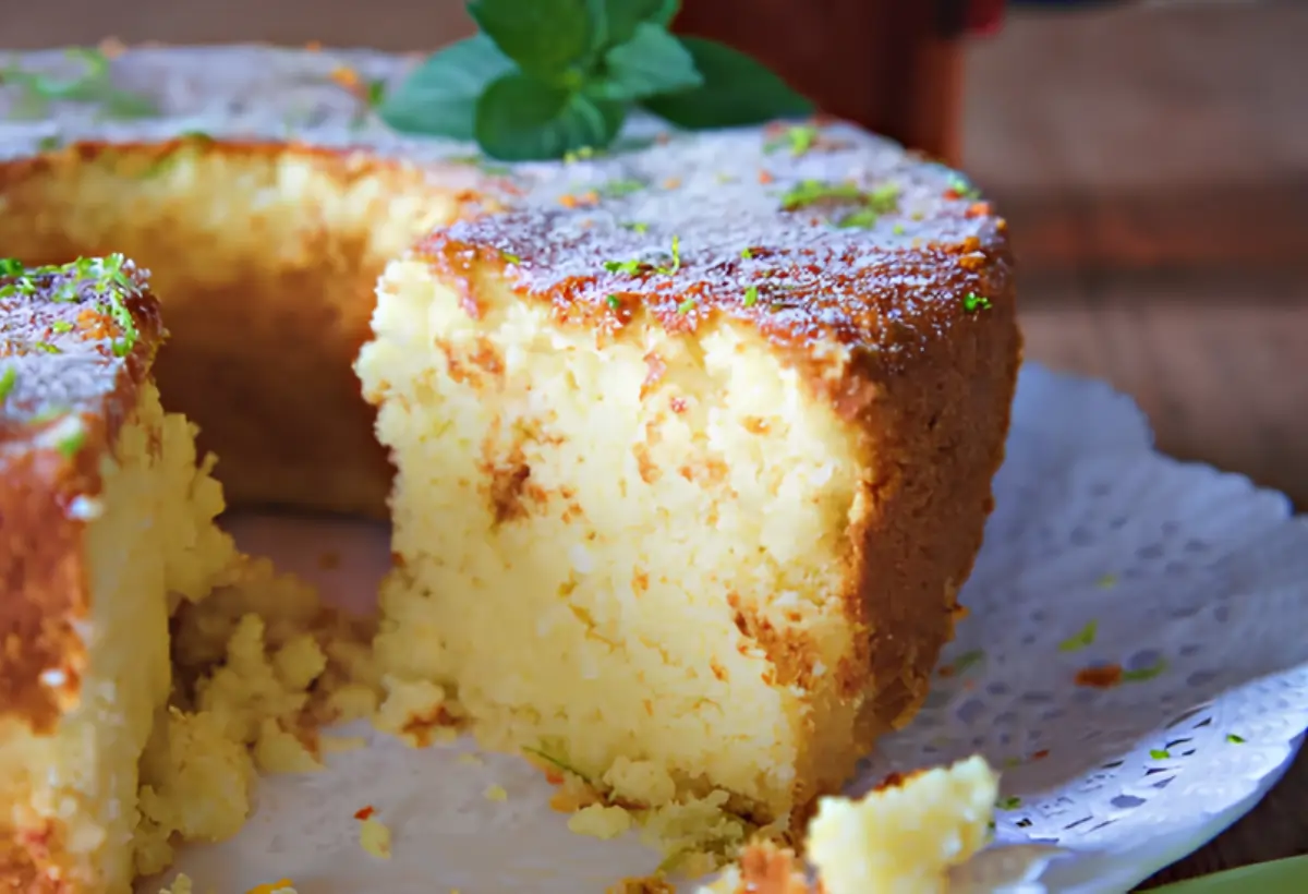 Um Bolo de ricota e limão low carb