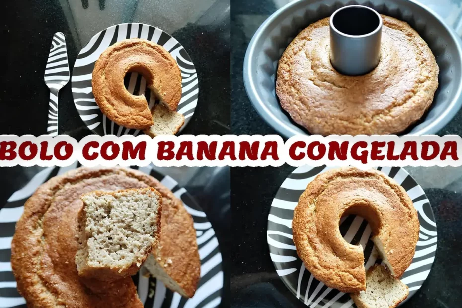 Um prato com um Bolo de Banana congelada.