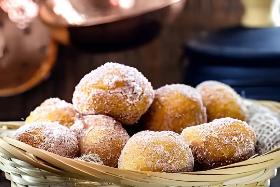 Um cesto com bolinhos de chuva com farinha de aveia.