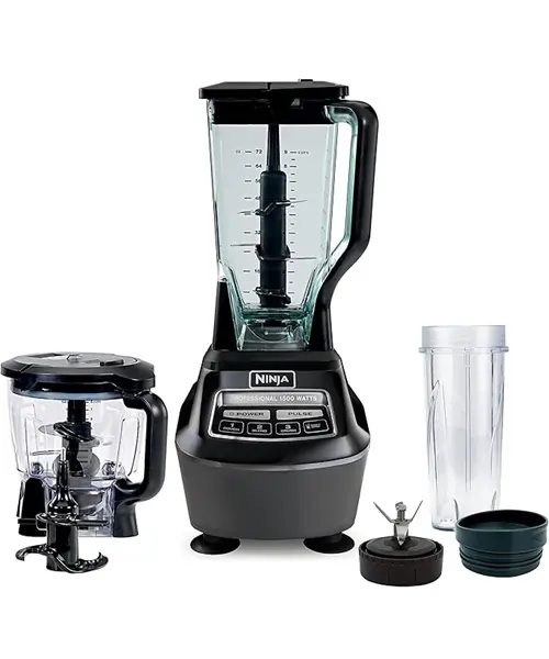 Ninja BL770AMZ Mega Kitchen System, Jarro de 2040 ml, processador de alimentos de 8 xícaras, copo de 473 g, 1500 watts, preto