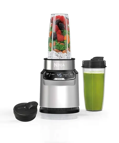 Ninja Liquidificador pessoal compacto BN401 Nutri Pro, tecnologia Auto-iQ, 1000 watts de pico