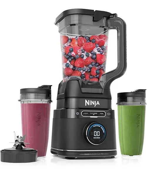 Ninja TB301 Detect Duo Power Blender Pro + Single Serve, tecnologia BlendSense, liquidificadora para batidos, batidos e muito mais, 1800 watts em pico