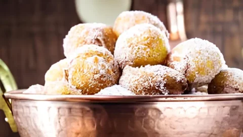 panelinha com bolinhos de chuva com bicabornato.