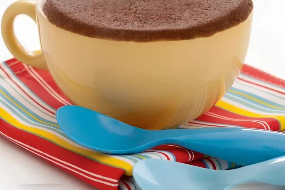 um bolo de caneca feito com nescau