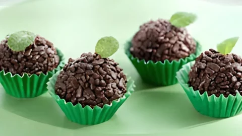 brigadeiros de menta.