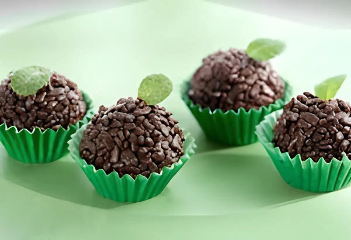 brigadeiros de menta.