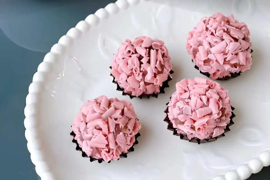 Brigadeiro de Frutas Vermelhas.