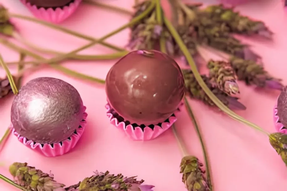 brigadeiros gourmet de lavanda.