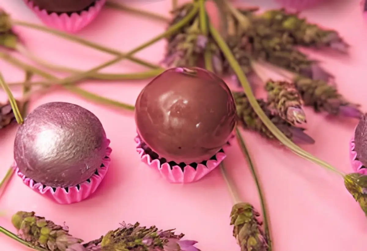 brigadeiros gourmet de lavanda.