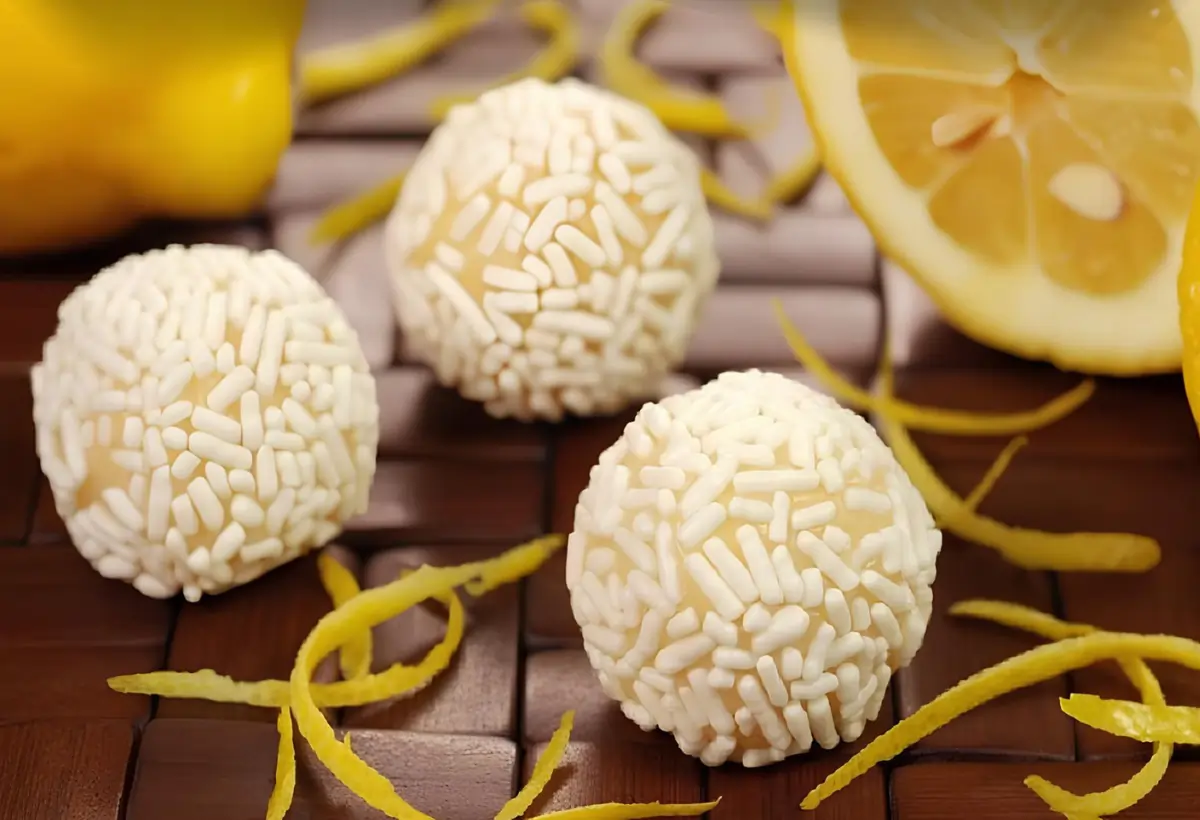 brigadeiros de limão siciliano.