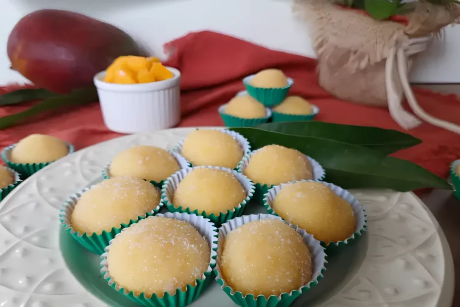 prato com brigadeiros de laranja.