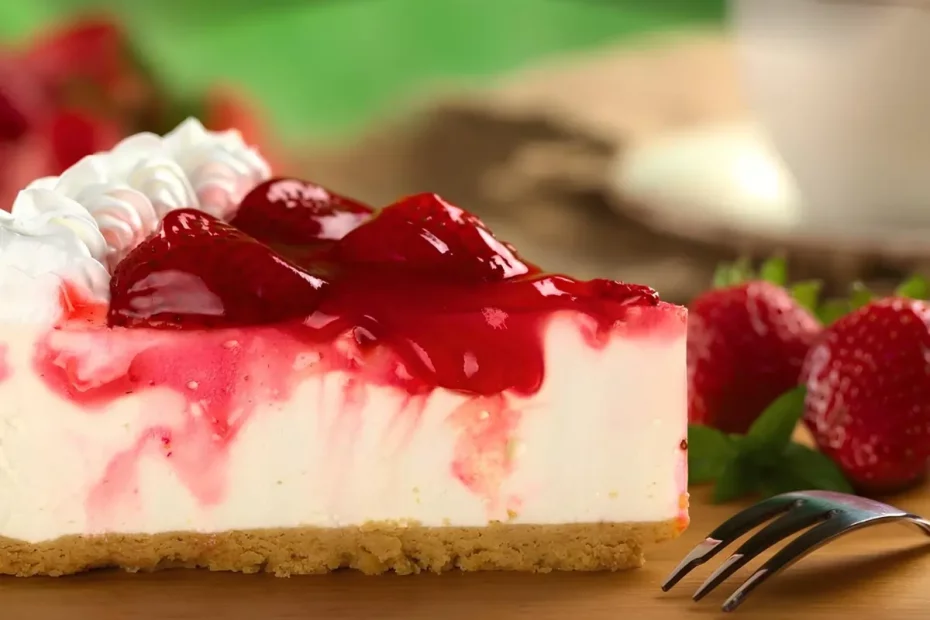 um cheesecake de frutas-vermelhas