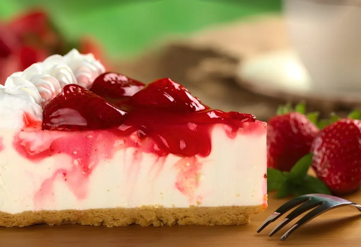 um cheesecake de frutas-vermelhas