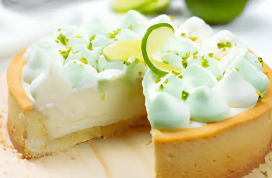 Torta de limão com merengue.