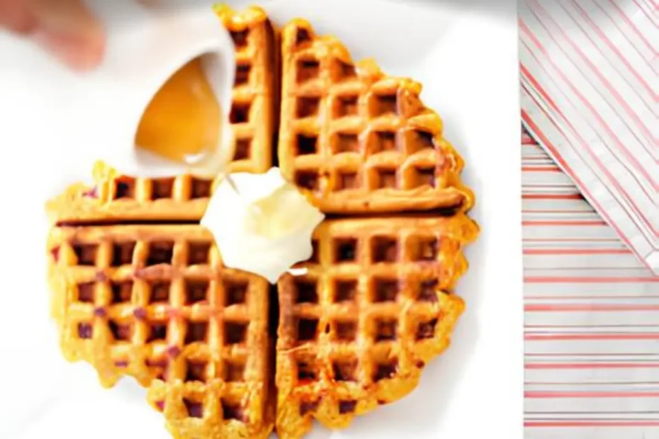 Um Waffle-de-Cenoura-com-Cobertura-de-Cream-Cheese-