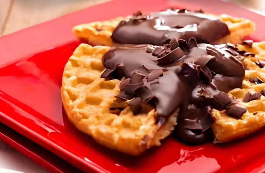 Receita de Waffle com Chocolate ao Leite