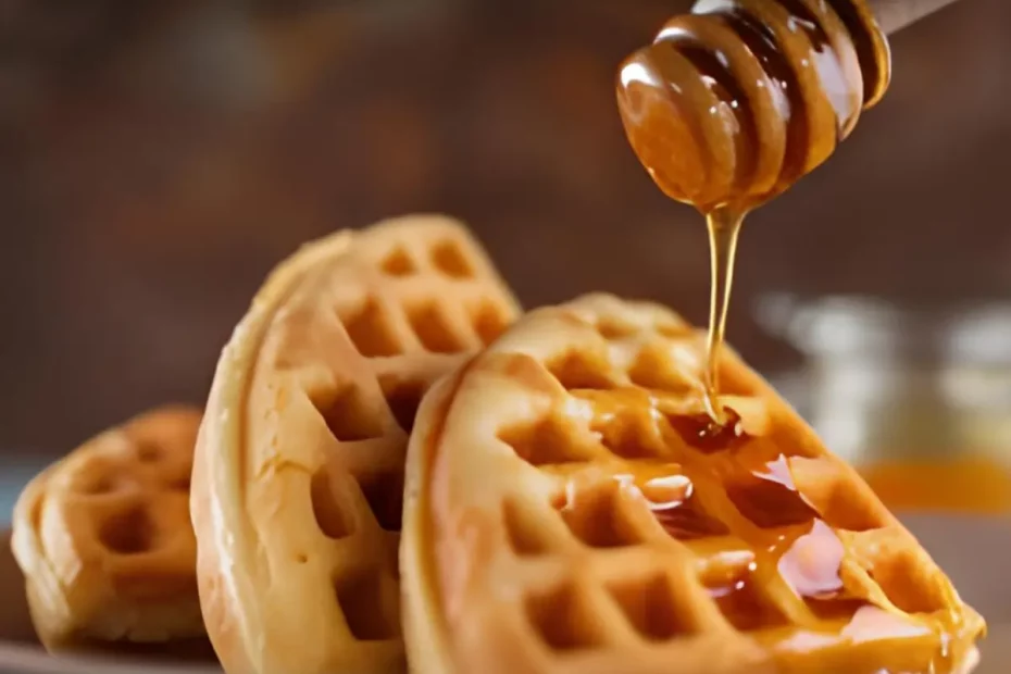 Waffles tradicional com mel