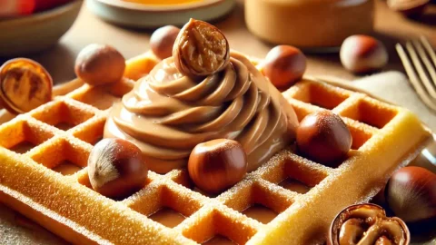 Um Waffle-com-Creme-de-Castanha.