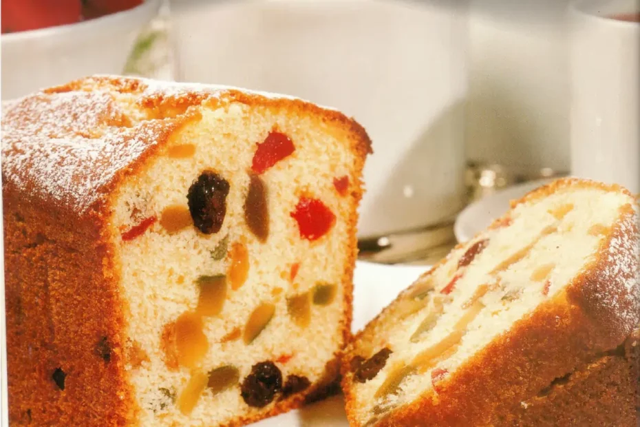 Um bolo de frutas tradicional de natal do reino unido.