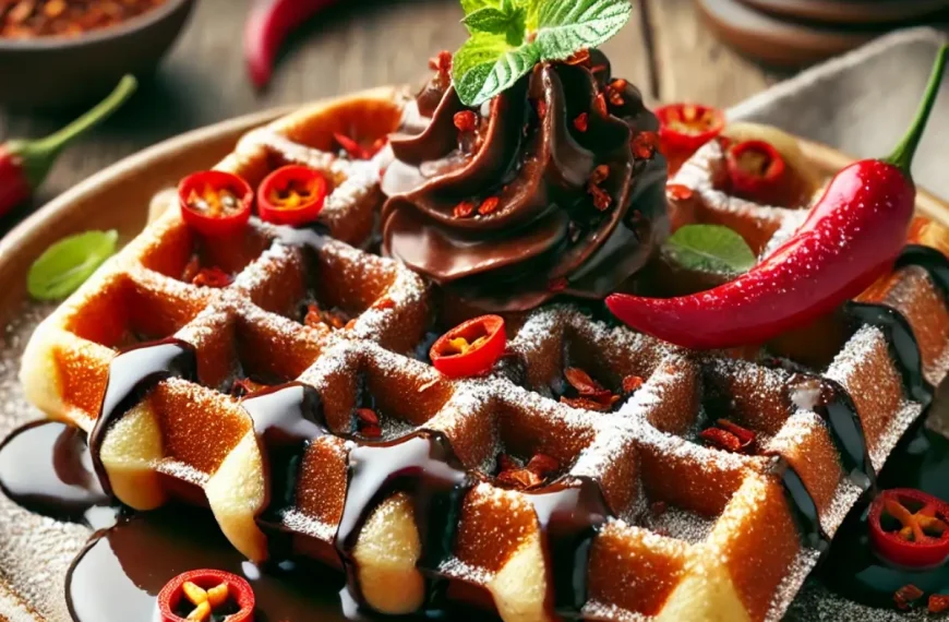 Waffle de Chocolate com Pimenta