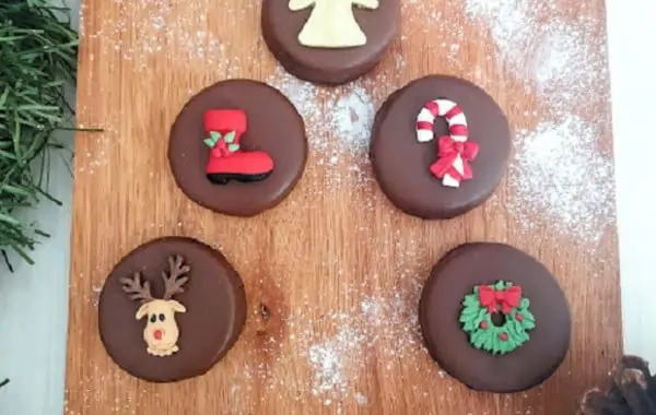 Alfajores natalinos argentinos.