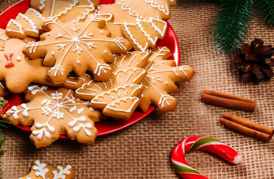 Receita Americana de Biscoitos de Açúcar Decorados para o Natal