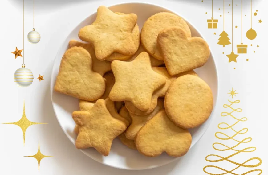 Uma tigela com biscoitos Canestrelli .