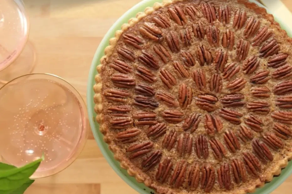 Uma torta de nozes natalina receita americana.